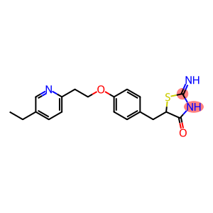 5-[[4-[2-(5-Ethyl-2-pyridyl)-ethoxy]-phenyl]methyl]-2-imino thiazolidine-4-one