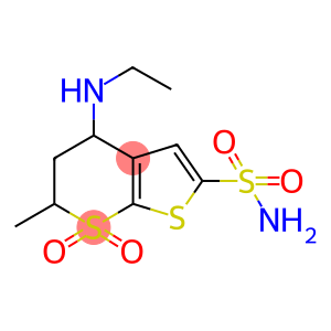 (4-ETHYLAMINO)-5,6-DIHYDRO-6-METHYL-4H-THIENO(2,3B)THIOPYRAN-2-SULPHONAMIDE-7,7-DIOXIDE