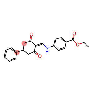 ETHYL 4-{[(2,6-DIOXO-4-PHENYLCYCLOHEXYLIDENE)METHYL]AMINO}BENZOATE