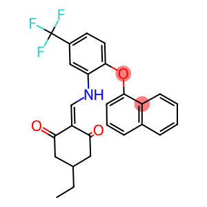 5-ETHYL-2-(((2-NAPHTHYLOXY-5-(TRIFLUOROMETHYL)PHENYL)AMINO)METHYLENE)CYCLOHEXANE-1,3-DIONE