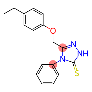 3-((4-ETHYLPHENOXY)METHYL)-4-PHENYL-1,2,4-TRIAZOLINE-5-THIONE