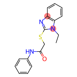 2-[(1-ETHYL-1H-BENZIMIDAZOL-2-YL)THIO]-N-PHENYLACETAMIDE