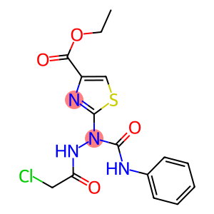 ETHYL 2-[1-(ANILINOCARBONYL)-2-(CHLOROACETYL)HYDRAZINO]-1,3-THIAZOLE-4-CARBOXYLATE