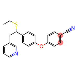 4-(4-(1-(ethylthio)-2-(pyridin-3-yl)ethyl)phenoxy)benzonitrile