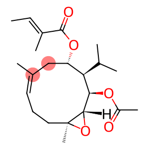 (1E,4S,5R,6R,7S,8S)-7,8-Epoxy-5-isopropyl-2,8-dimethyl-1-cyclodecene-4,6-diol 4-[(E)-2-methyl-2-butenoate]6-acetate