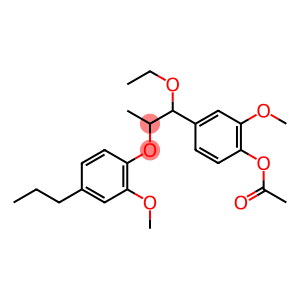 1-Ethoxy-2-methyl-1-(4-acetoxy-3-methoxyphenyl)-2-(4-propyl-2-methoxyphenoxy)ethane