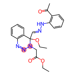 4-Ethoxy-4-[[2-(2-acetylphenyl)hydrazono]methyl]-3,4-dihydro-1,2,3-benzotriazine-3-acetic acid ethyl ester