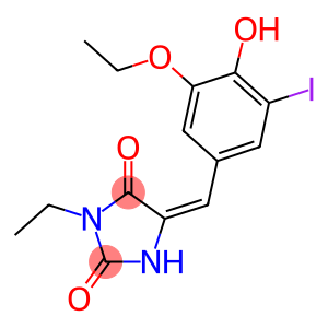 5-(3-ethoxy-4-hydroxy-5-iodobenzylidene)-3-ethyl-2,4-imidazolidinedione