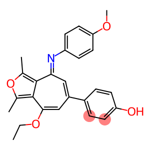 4-{8-ethoxy-4-[(4-methoxyphenyl)imino]-1,3-dimethyl-4H-cyclohepta[c]furan-6-yl}phenol