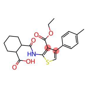 2-({[3-(ethoxycarbonyl)-4-(4-methylphenyl)-2-thienyl]amino}carbonyl)cyclohexanecarboxylic acid