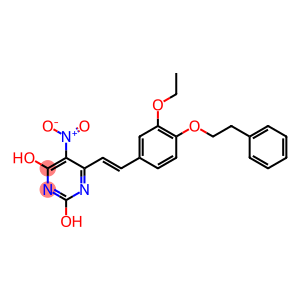 6-{2-[3-ethoxy-4-(2-phenylethoxy)phenyl]vinyl}-5-nitro-2,4-pyrimidinediol