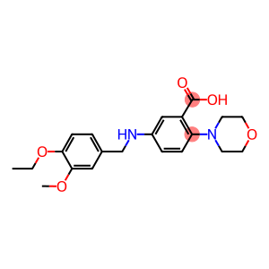 5-[(4-ethoxy-3-methoxybenzyl)amino]-2-(4-morpholinyl)benzoic acid