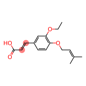 3-{3-ethoxy-4-[(3-methylbut-2-en-1-yl)oxy]phenyl}prop-2-enoic acid