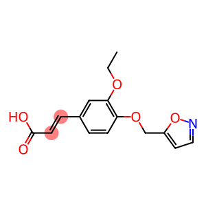 3-[3-ethoxy-4-(1,2-oxazol-5-ylmethoxy)phenyl]prop-2-enoic acid