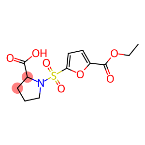 1-{[5-(ethoxycarbonyl)-2-furyl]sulfonyl}pyrrolidine-2-carboxylic acid