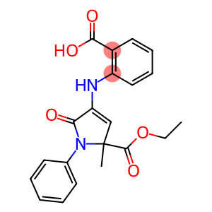 2-{[5-(ethoxycarbonyl)-5-methyl-2-oxo-1-phenyl-2,5-dihydro-1H-pyrrol-3-yl]a mino}benzoic acid