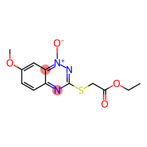 3-[(2-ETHOXY-2-OXOETHYL)THIO]-7-METHOXY-1,2,4-BENZOTRIAZIN-1-IUM-1-OLATE