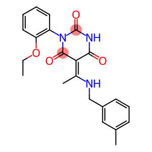 1-(2-ETHOXYPHENYL)-5-{(E)-1-[(3-METHYLBENZYL)AMINO]ETHYLIDENE}-2,4,6(1H,3H,5H)-PYRIMIDINETRIONE