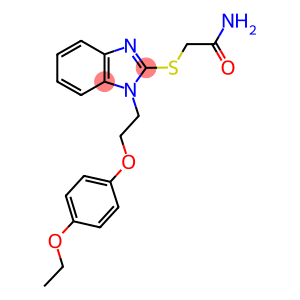 2-((1-[2-(4-ETHOXYPHENOXY)ETHYL]-1H-BENZIMIDAZOL-2-YL)THIO)ACETAMIDE