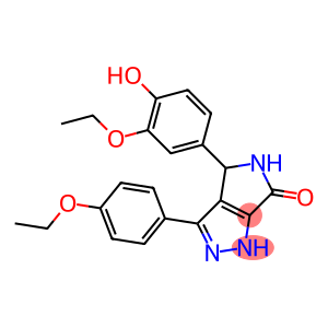 4-(3-ETHOXY-4-HYDROXYPHENYL)-3-(4-ETHOXYPHENYL)-4,5-DIHYDROPYRROLO[3,4-C]PYRAZOL-6(1H)-ONE