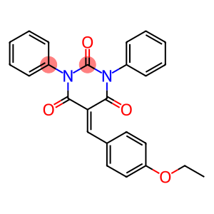 5-((4-ETHOXYPHENYL)METHYLENE)-1,3-DIPHENYL-1,3-DIAZAPERHYDROINE-2,4,6-TRIONE