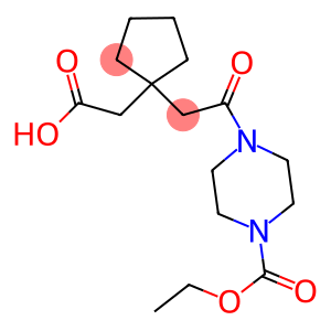 (1-(2-[4-(ETHOXYCARBONYL)PIPERAZIN-1-YL]-2-OXOETHYL)CYCLOPENTYL)ACETIC ACID