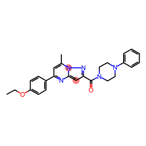 (5-(4-ETHOXYPHENYL)-7-METHYLPYRAZOLO[1,5-A]PYRIMIDIN-2-YL)(4-PHENYLPIPERAZIN-1-YL)METHANONE