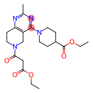 1-[6-(2-ETHOXYCARBONYL-ACETYL)-2-METHYL-5,6,7,8-TETRAHYDRO-PYRIDO[4,3-D]PYRIMIDIN-4-YL]-PIPERIDINE-4-CARBOXYLIC ACID ETHYL ESTER