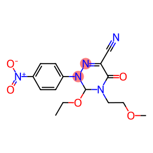 3-ETHOXY-4-(2-METHOXYETHYL)-2-(4-NITROPHENYL)-5-OXO-2,3,4,5-TETRAHYDRO-1,2,4-TRIAZINE-6-CARBONITRILE