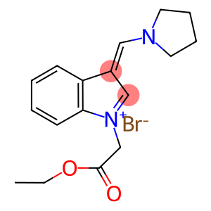 1-ETHOXYCARBONYLMETHYL-3-PYRROLIDIN-1-YLMETHYLENE-3H-INDOLIUM BROMIDE