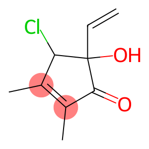 5-Ethenyl-5-hydroxy-2,3-dimethyl-4-chloro-2-cyclopenten-1-one