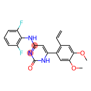 6-(2-Ethenyl-4,5-dimethoxyphenyl)-4-(2,6-difluorophenylamino)pyrimidin-2(1H)-one