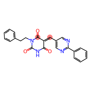 (5E)-1-(2-PHENYLETHYL)-5-[(2-PHENYLPYRIMIDIN-5-YL)METHYLENE]PYRIMIDINE-2,4,6(1H,3H,5H)-TRIONE