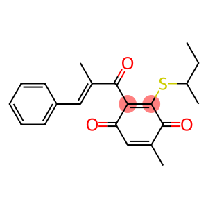 2-[(E)-3-Phenyl-2-methylpropenoyl]-5-methyl-3-(1-methylpropyl)thio-1,4-benzoquinone
