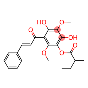 6-[(E)-3-Phenylacryloyl]-4-(2-methylbutyryloxy)-2,5-dimethoxybenzene-1,3-diol