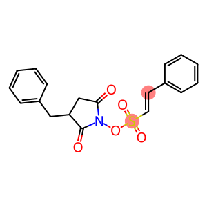 (E)-2-Phenylethenesulfonic acid 2,5-dioxo-3-benzyl-1-pyrrolidinyl ester