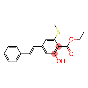 4-[(E)-2-Phenylethenyl]-2-hydroxy-6-(methylthio)benzoic acid ethyl ester