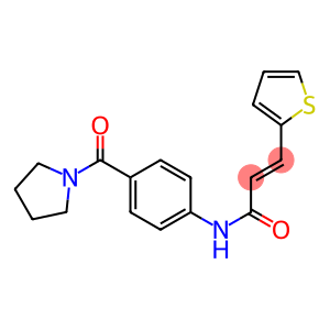 (E)-N-[4-(1-pyrrolidinylcarbonyl)phenyl]-3-(2-thienyl)-2-propenamide