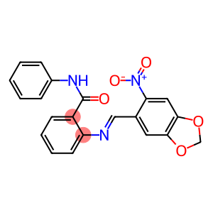 2-{[(E)-(6-nitro-1,3-benzodioxol-5-yl)methylidene]amino}-N-phenylbenzamide