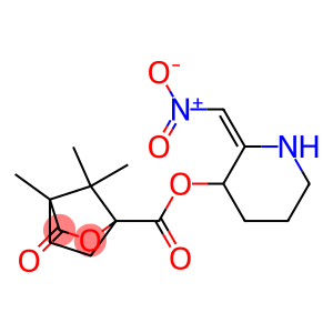 2-[(E)-nitromethylidene]-3-piperidinyl 4,7,7-trimethyl-3-oxo-2-oxabicyclo[2.2.1]heptane-1-carboxylate