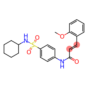 (E)-N-{4-[(cyclohexylamino)sulfonyl]phenyl}-3-(2-methoxyphenyl)-2-propenamide