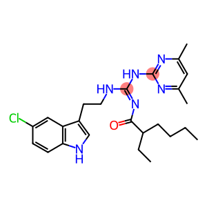 (E)-N-((2-(5-CHLORO-1H-INDOL-3-YL)ETHYLAMINO)(4,6-DIMETHYLPYRIMIDIN-2-YLAMINO)METHYLENE)-2-ETHYLHEXANAMIDE
