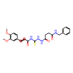 (E)-N-({2-[4-(benzylamino)-4-oxobutanoyl]hydrazino}carbothioyl)-3-(3,4-dimethoxyphenyl)-2-propenamide