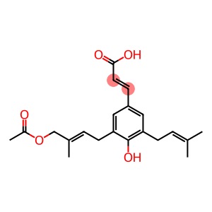 (E)-3-[3-(3-Methyl-2-butenyl)-4-hydroxy-5-[(E)-4-acetoxy-3-methyl-2-butenyl]phenyl]acrylic acid