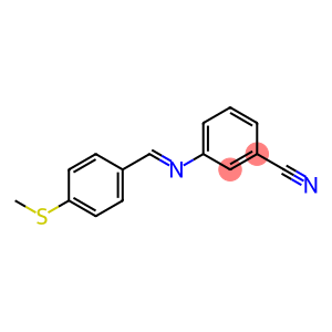 3-({(E)-[4-(methylsulfanyl)phenyl]methylidene}amino)benzonitrile