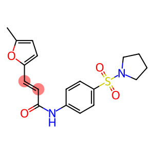 (E)-3-(5-methyl-2-furyl)-N-[4-(1-pyrrolidinylsulfonyl)phenyl]-2-propenamide