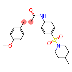 (E)-3-(4-methoxyphenyl)-N-{4-[(4-methyl-1-piperidinyl)sulfonyl]phenyl}-2-propenamide