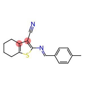 2-{[(E)-(4-methylphenyl)methylidene]amino}-4,5,6,7-tetrahydro-1-benzothiophene-3-carbonitrile