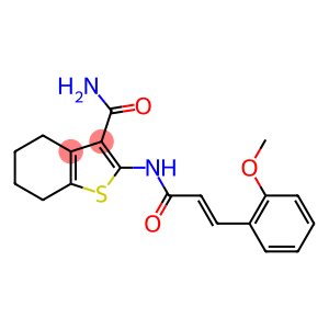 2-{[(E)-3-(2-methoxyphenyl)-2-propenoyl]amino}-4,5,6,7-tetrahydro-1-benzothiophene-3-carboxamide