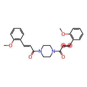 (E)-3-(2-methoxyphenyl)-1-{4-[(E)-3-(2-methoxyphenyl)-2-propenoyl]-1-piperazinyl}-2-propen-1-one